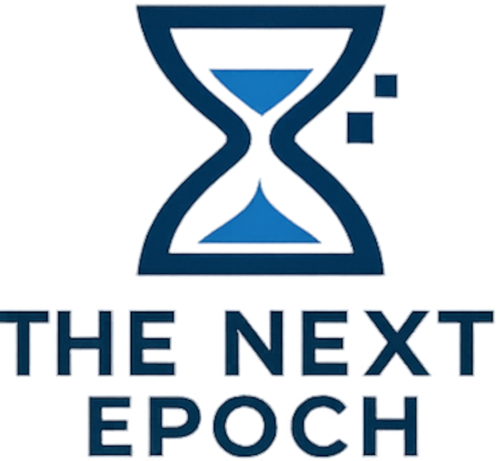 The Next Epoch hourglass logo